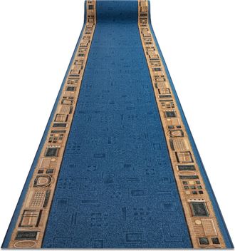 RugsX Passatoia Gommata Jena Blu 120cm Blue 120x430 Cm