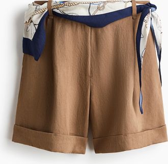 H&M Shorts mit Tuchdetail - Beige
