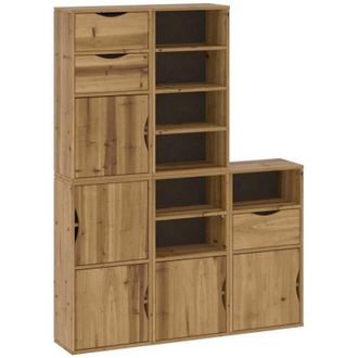 vidaXL Vidaxl - Armarios Auxiliares 5 Uds odda 40x24x79 Cm Madera Maciza Pino