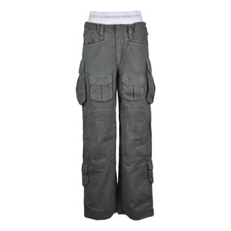 Alexander Wang Broeken, Dames, Groen, W26, Wide Broeken