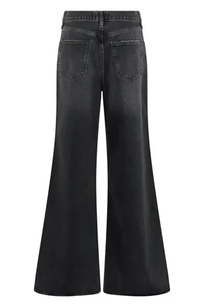 A Gold E Bell-Bottom Flared Jeans - Black