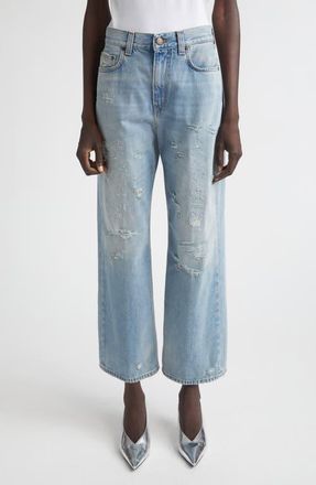 Haikure Winny Distressed Wide Leg Jeans in Broken Celestial at Nordstrom, Size 26