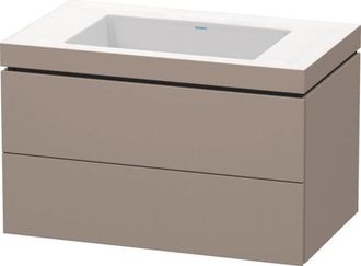 Duravit Lavamanos Duravit L-cube Con Base Mural, 80x48 Cm, 2 Cajones, Sin
