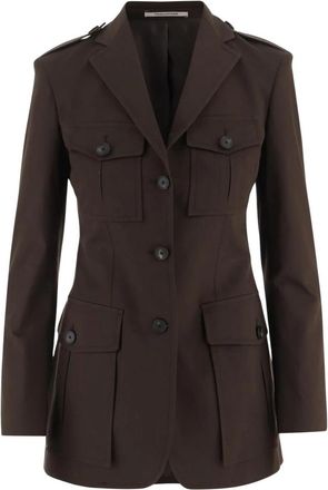Tagliatore Stretch Katoenen Jas - Dames - Blazers - Bruin - M - Katoen - Jassen
