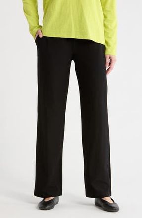 Eileen Fisher Pull-On Straight Leg Pants in Black at Nordstrom Rack, Size X-Large