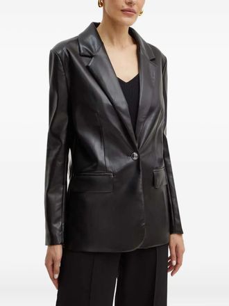 Guess Co single-breasted notch-lapel blazer - Black