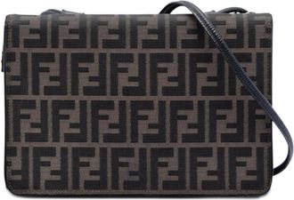 Fendi Pre-owned Fendi Zucca Canvas and Leather Crossbody Ladies WQVUGF98004UTCYU