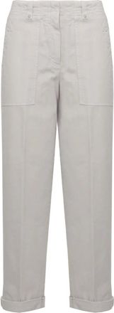 PESERICO Panicale Broek - Dames - Straight fit broeken - Grijs - M - Katoen - Broeken