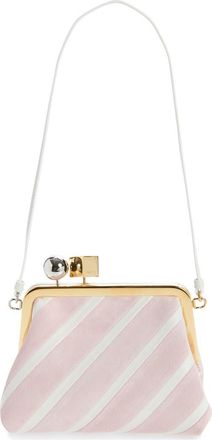 Jacquemus Le Berlingot Stripe Leather Frame Shoulder Bag in Light Pink /White 4Rs at Nordstrom