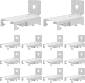 No Brand Soportes De Montaje En Pared Para Rieles De Cortina Flexibles - 14 Unidades