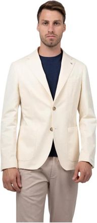 L.B.M. 1911 Single-Breasted Jas - Heren - Blazers - Beige - L - Jassen