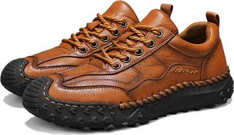 Generic Mens Sport and Outdoor Shoes, Walking Leather Lightweight Comfortable Non-Slip Shoes Waterproof Hiking Trekking Trainers Good Arch Support Sneaker Bla