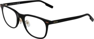 Ermenegildo Zegna Zwarte Rechthoekige Optische Monturen met Etui - Heren - Brillen - Zwart - ONE Size - Accessoires