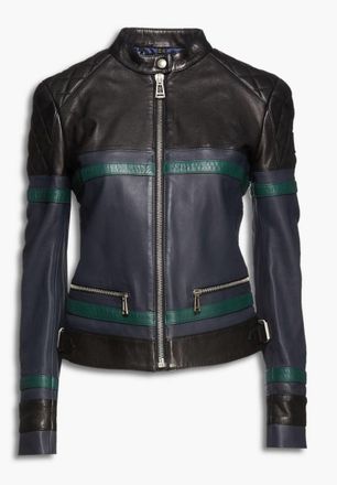 Belstaff Velocette Colour Black Leather Racing Jacket Size XS