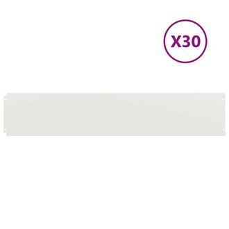 Berkfield Home Lawn Edgings 30 pcs White 20x103 cm Cold-rolled Steel