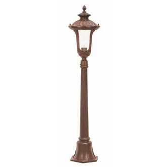 Netlighting Chicago 1 Light Small Outdoor Post Lantern Rusty Bronze Patina IP44 E27 in Brown