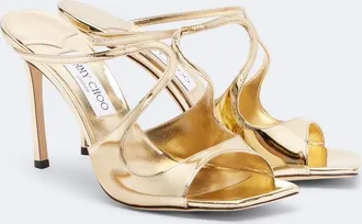 Jimmy Choo London Anise metallic leather mules