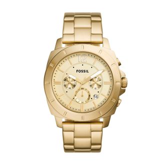 Fossil Mens Privateer 45mm Chronograph, Gold-Tone Stainless Steel Watch, BQ2694