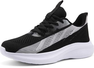 Generic Womens Fashion Sneakers Lightweight Athletic Running Shoes Breathable Mesh Casual Walking Footwear for Everyday Comfort Womens Trainers Size 8 Black W
