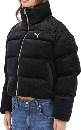 Puma Black Polyester Velvet Down Jacket