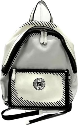 Fendi Pre-owned Backpacks, male, White, Size: ONE SIZE Pre-owned Canvas fendi-bags