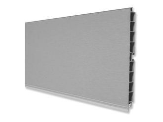 Emuca Z&oacute;calo Plasline Pl&aacute;stico Y Aluminio-2,35 Mts (2 Unidades) - 120mm / Anodizado Satinado