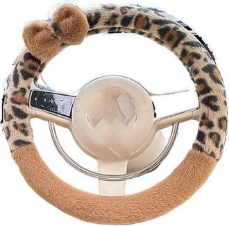 OEM Adecuado Para: Volante Di&aacute;metro 38 Cm, Funda Volante Coche Estampado Leopardo, Suave, C&aacute;lida Antideslizante, Funda Volante Coche Transfronterizo