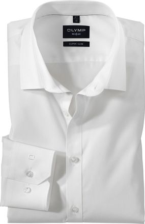 Olymp Businesshemd OLYMP No. Six super slim, Herren, Gr. 36, N-Gr, beige (hellbeige), Web, Obermaterial: 97% Baumwolle, 3% Elastolefin, slim fit, Hemden Bus