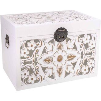 Wanderlust Deco Ba&uacute;l De Madera 60x40x42h Cm
