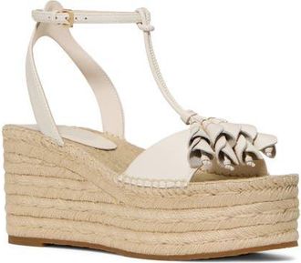 Kate Spade New York ankle strap espadrille platform wedge sandal in Cream. at Nordstrom, Size 8.5