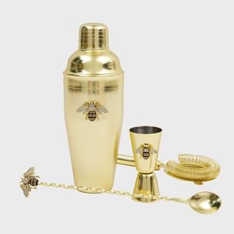 Joanna Buchanan Stripey bee cocktail shaker set in Gold at Nordstrom