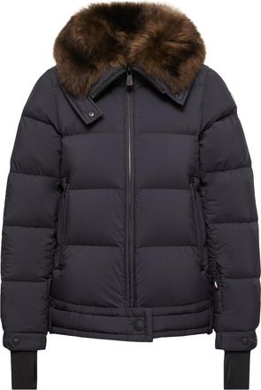 Moncler Moncler Arabbas Shearling-trimmed Down Ski Jacket, Women, Blue, Size: 0