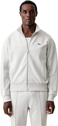 Lacoste Felpa con zip e dettagli a contrasto - - Sweatshirts & Hoodies - Uomo - Grigio - L