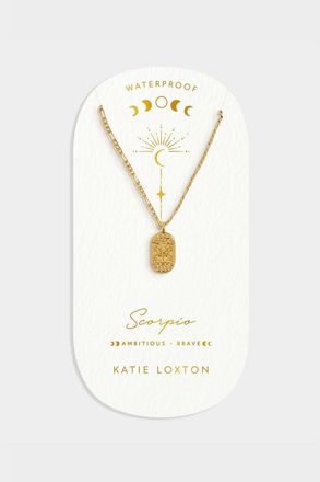 Katie Loxton Scorpio Waterproof Gold Zodiac Necklace at Nordstrom