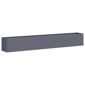 Berkfield Home Planter Anthracite 280x40x40 cm Cold-rolled Steel in Dark Grey | Size: 280 x 40 x 40 cm