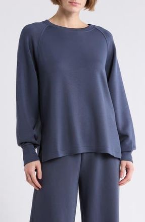 Zella Whisper Knit Crewneck Tunic in Navy Armada at Nordstrom Rack, Size X-Large