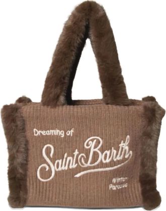 MC2 Saint Barth faux-fur-handle tote bag - Brown