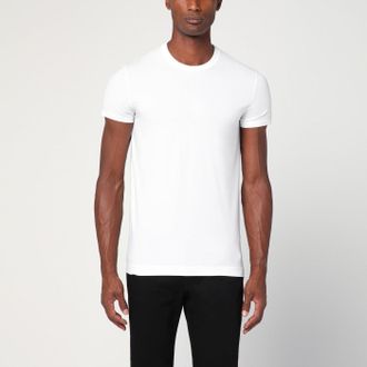 Dolce & Gabbana T-shirt bianca con ricamo logo