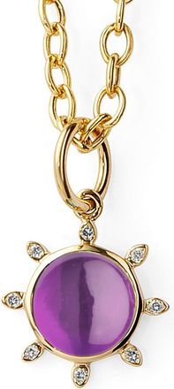 Syna Cosmic Sun Charm in Amethyst at Nordstrom, Size Small