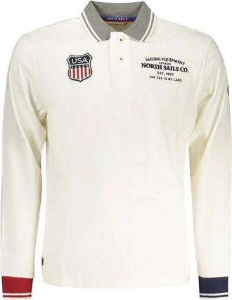 North Sails Tops, Heren, Wit, 2Xl, Katoen, Polo Shirt met Lange Mouwen