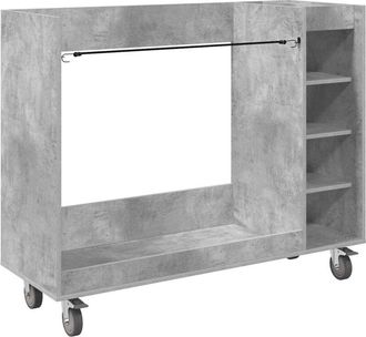 vidaXL Armario De Golf Con Rueda Liso Gris Concreto 120 X 45 X 98 Cm Vidaxl