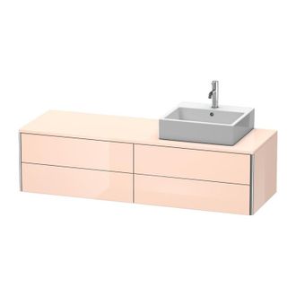 Duravit Mueble De Pared Duravit Xsquare 160,0 X 54,8 Cm, 4 Cajones, Color (frente/cuerpo): Perla De Albaricoque Laca De Alto Brillo - Xs4914r1010