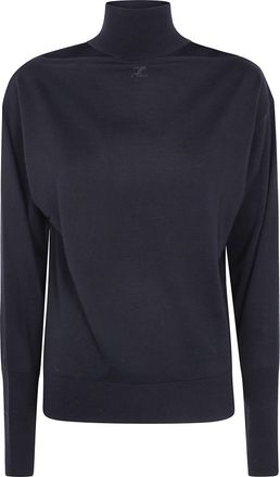 Courr&egrave;ges Sweater Merinos Wool Cut Out Merinos Wool Cut Out Sweater
