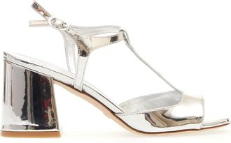 Stuart Weitzman Sandalen met hoge hak - Dames - Sandalen met hakken - Grijs - 35 EU - Leer - Schoenen