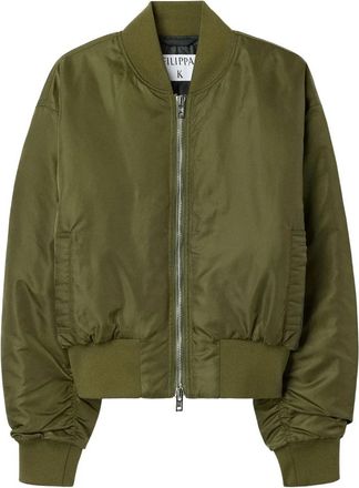 Filippa K Nylon Zip Jacket - Dames - Bomber jackets - Groen - L - Nylon - Jassen