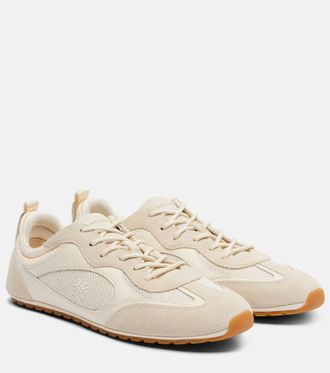Tory Burch Field suede and leather-trimmed sneakers