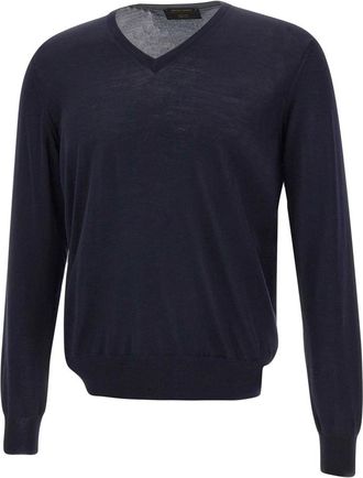 Gran Sasso Truien & Vesten, Heren, Blauw, L, Wol, Super Tasmania Wool Sweater