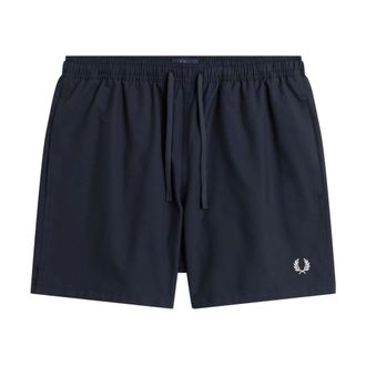 Fred Perry Heren, Badkleding, Blauw, Maat: M Poliester