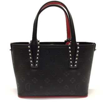 Christian Louboutin Black Red Color Leather Tote Bag (Pre-Owned)