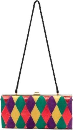 Miu Miu Pre-owned Velvet Clutch - Dames - Vintage Clutch - Veelkleurig - ONE Size - Vintage
